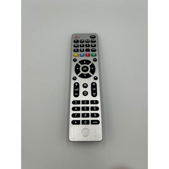 GE Other - GE 33709 4-Device Universal Remote Control Silver Replacement TV DVD Roku